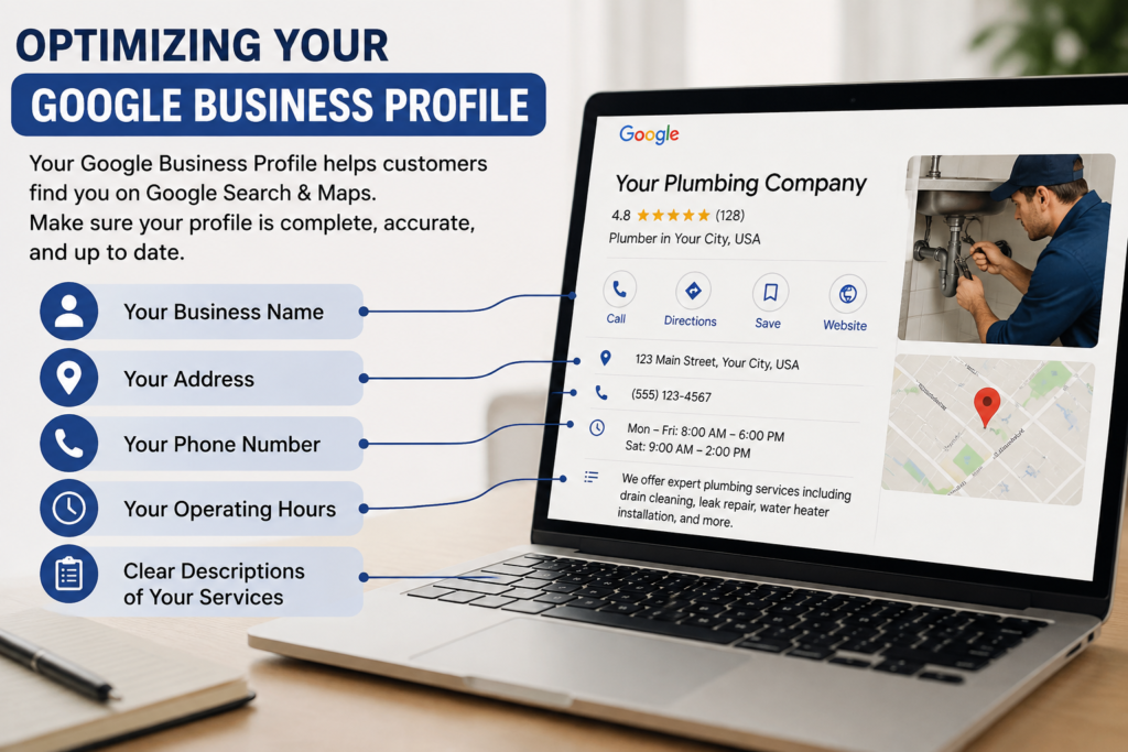 Google Business Profile optimization for plumbing businesses